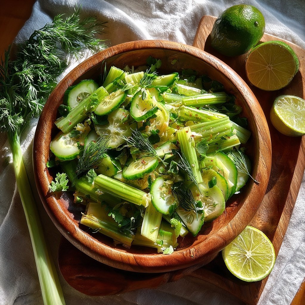 Celery Cucumber Crunch Salad