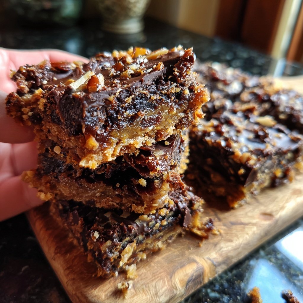 Chocolate Date Tahini Squares