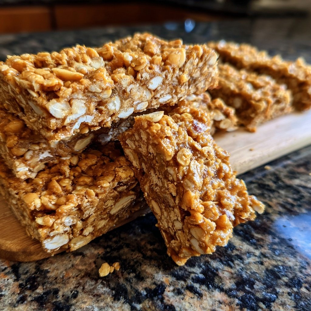 Healthy Snack Peanut Butter Oat Bars
