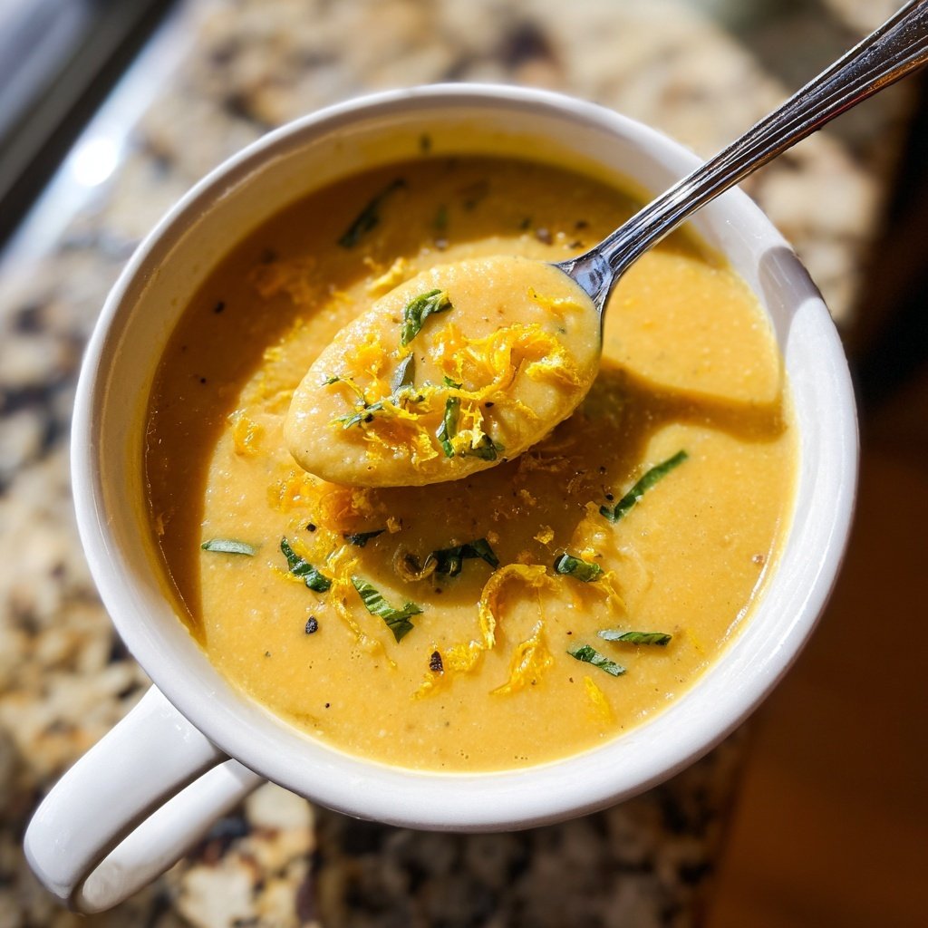 Creamy Lemon Lentil Soup