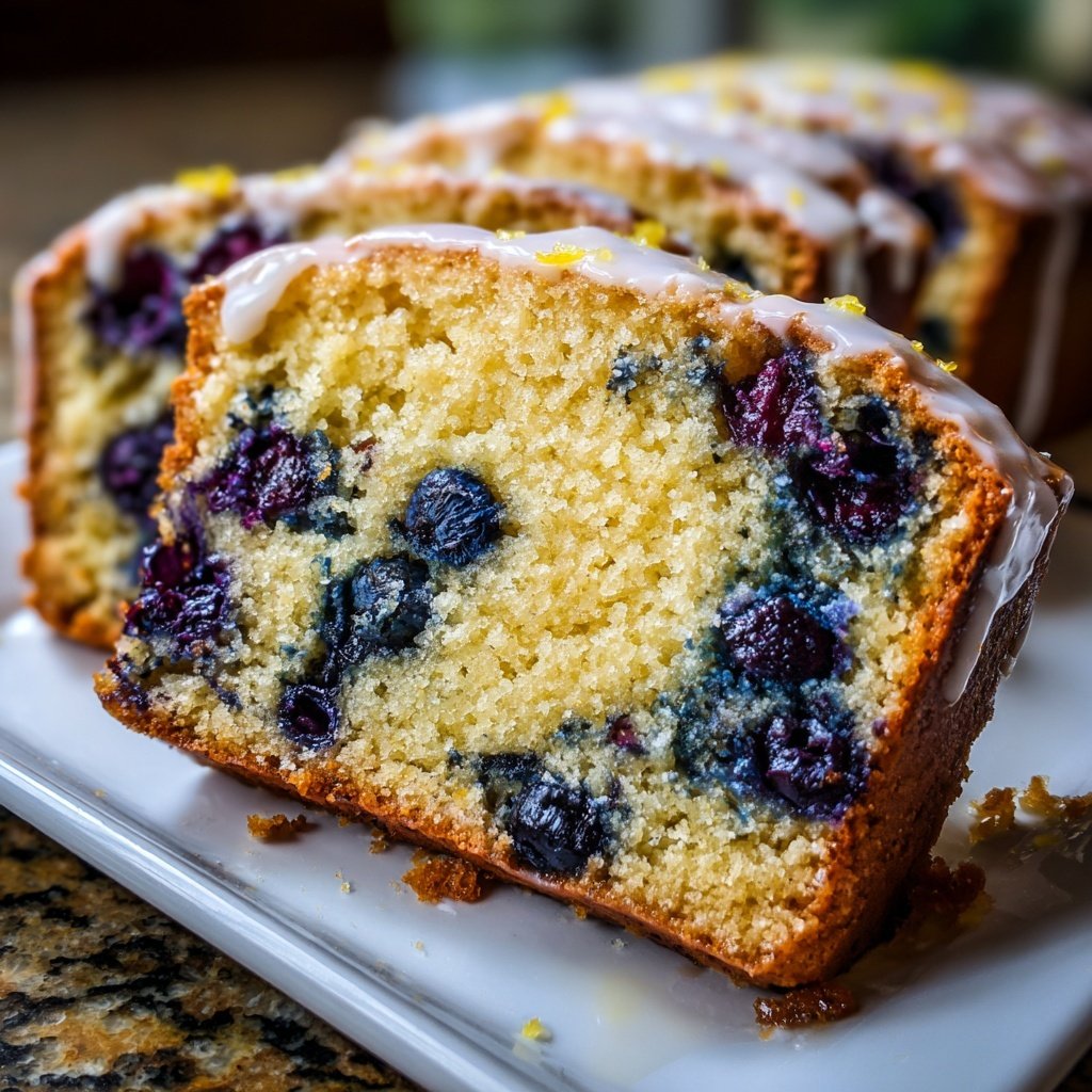 Blueberry Lemon Bread Slices