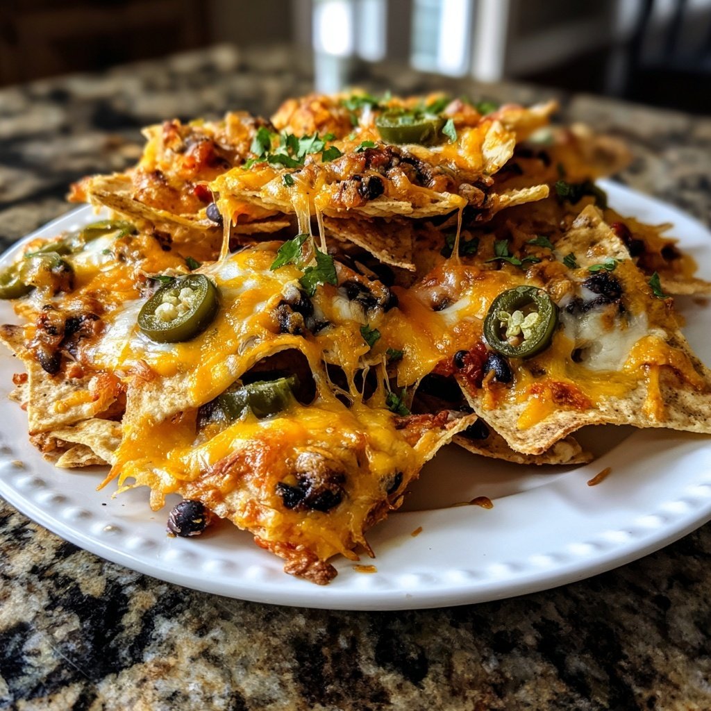 Super Bowl Appetizer Baked Veggie Nachos