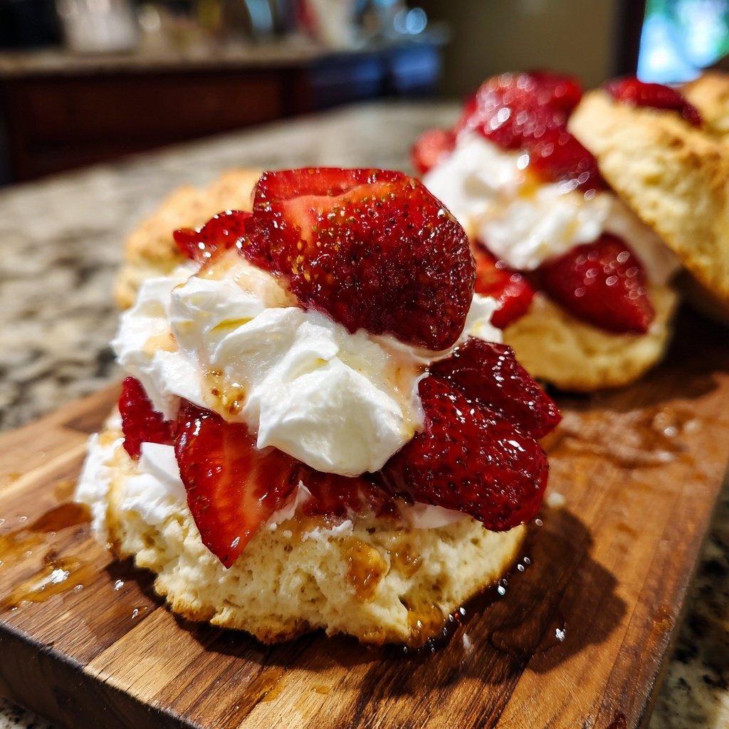 Classic Strawberry Shortcake With Biscuits