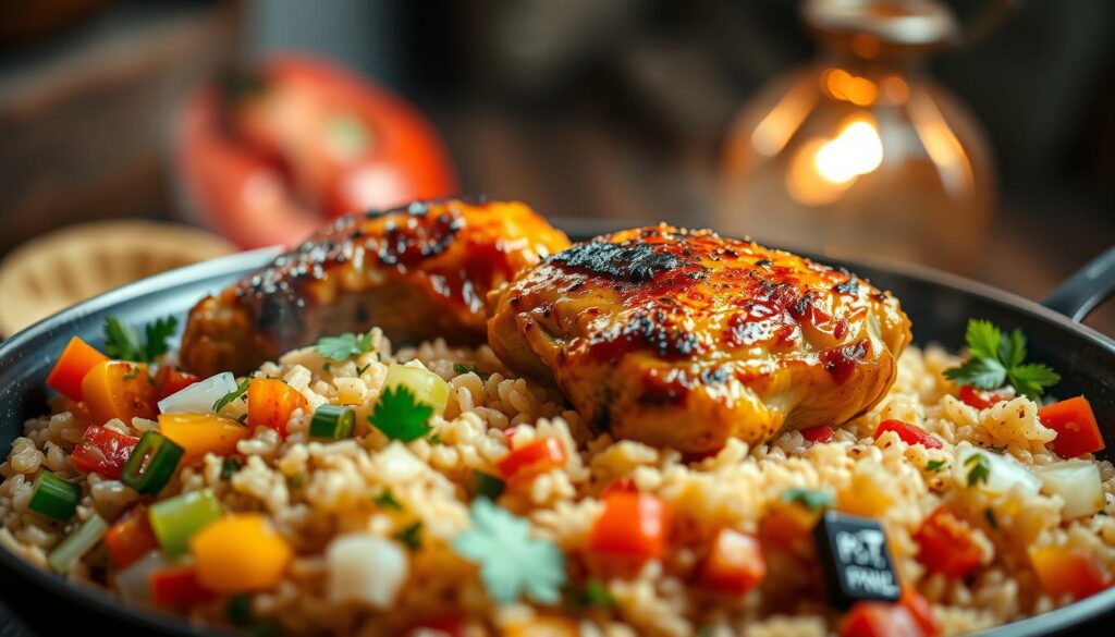 Mexican-Inspired Chicken Thigh and Rice Skillet